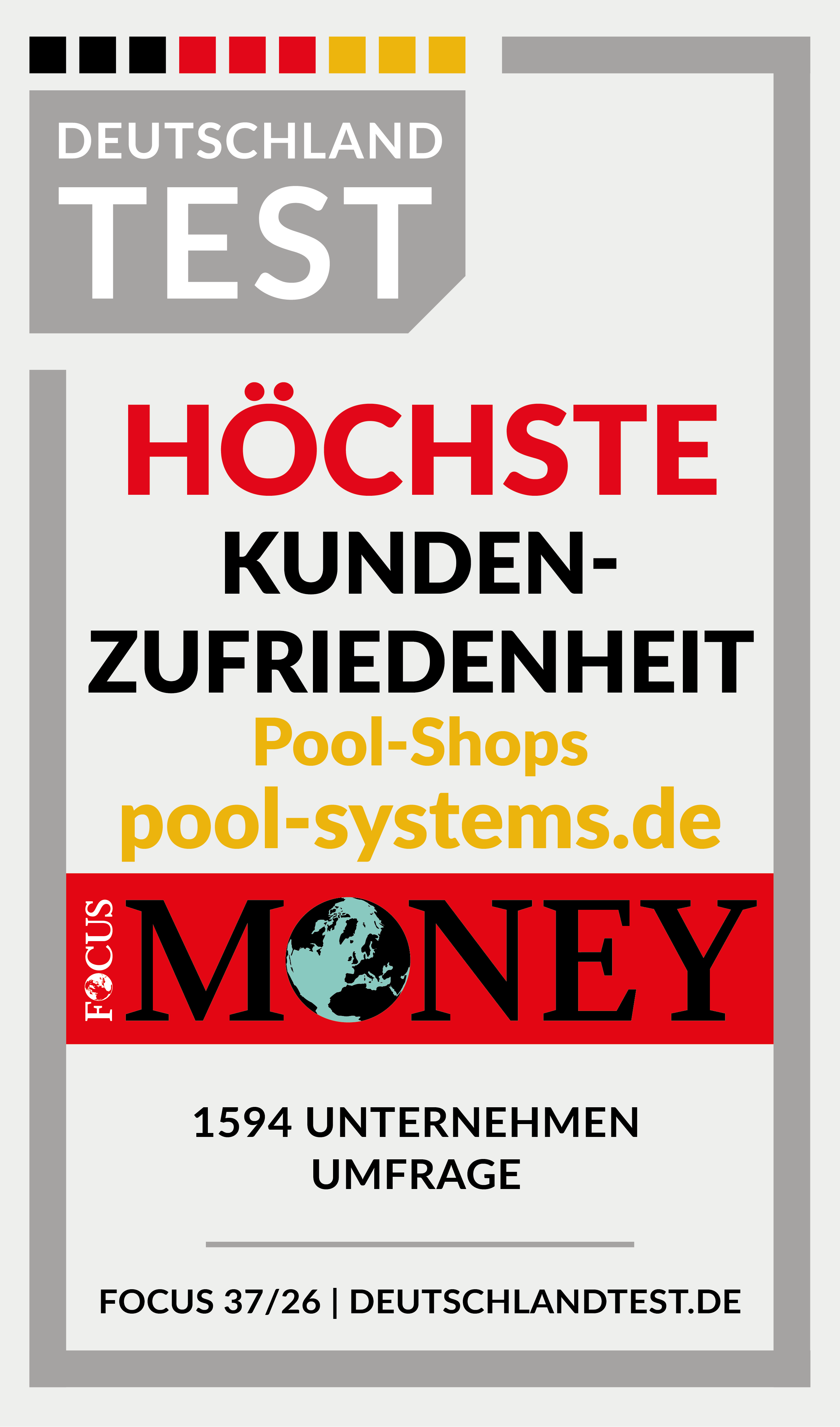 Bewertung als Bester Onlineshop, beste Kundenzufriedenheit